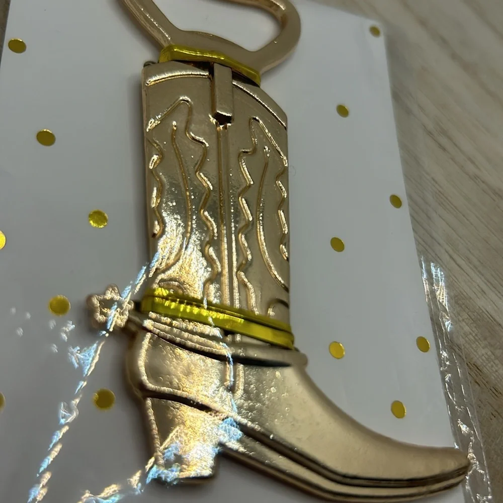 bottle opener golden cowboy boot